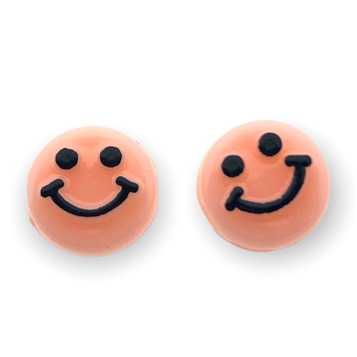 Acryl smileys lichtroze 10mm - 10 stuks-Kralen-Kraaltjes van Renate