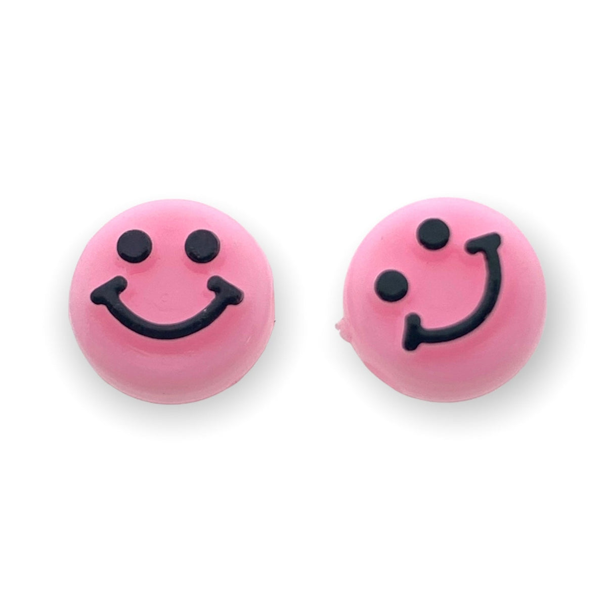 Acryl smileys roze 10mm - 10 stuks-Kralen-Kraaltjes van Renate