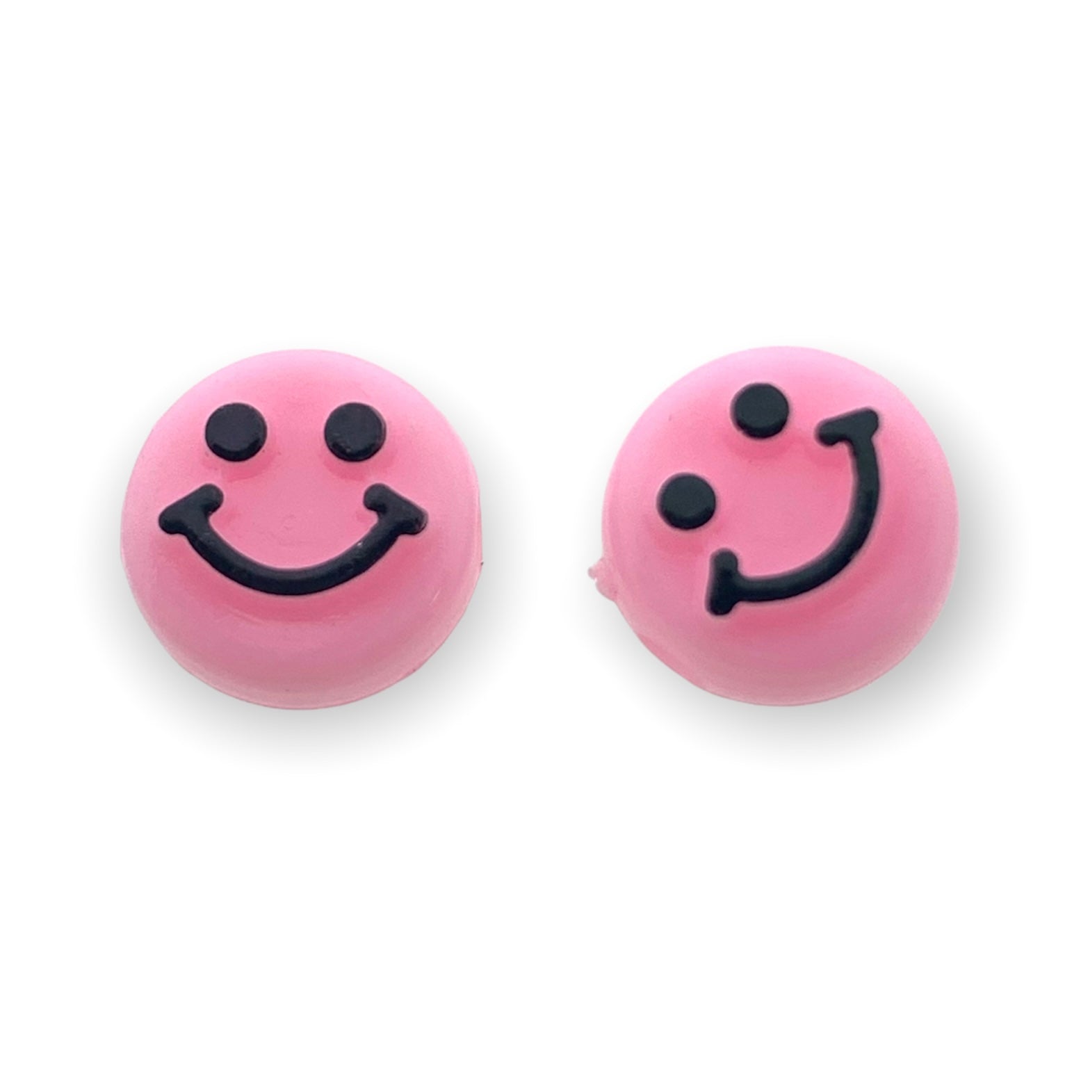 Acryl smileys roze 10mm - 10 stuks-Kralen-Kraaltjes van Renate