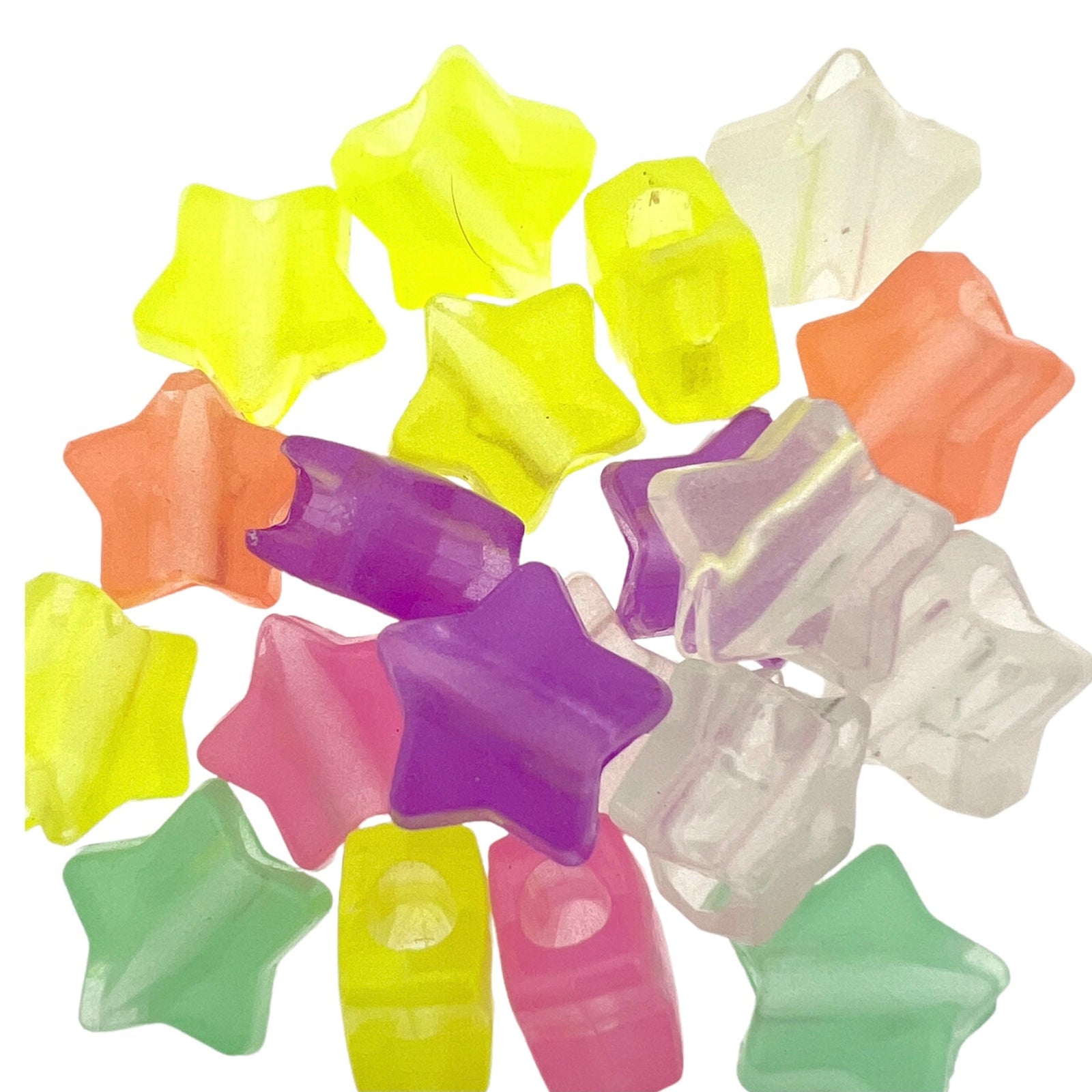 Acryl sterren mix 8,5mm - 40 stuks-Kralen-Kraaltjes van Renate