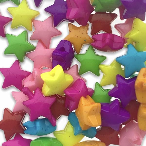 Acryl sterretjes fel multicolor 12mm - 50 stuks-Kraaltjes van Renate