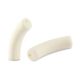 Acryl tube kralen matt Off white 32x8mm - per stuk-Kralen-Kraaltjes van Renate