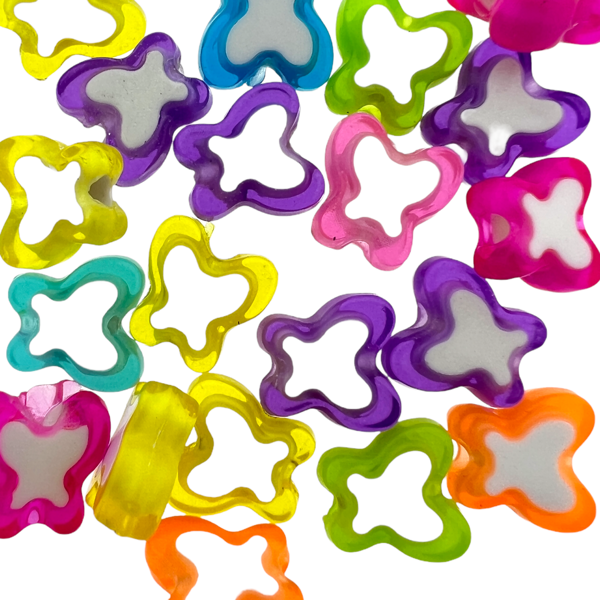 Acryl vlinder mix 10mm - 20 stuks-Kralen-Kraaltjes van Renate