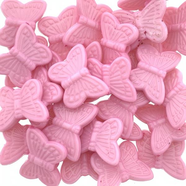Acryl vlinder roze 11x14mm - 50 stuks-Kraaltjes van Renate