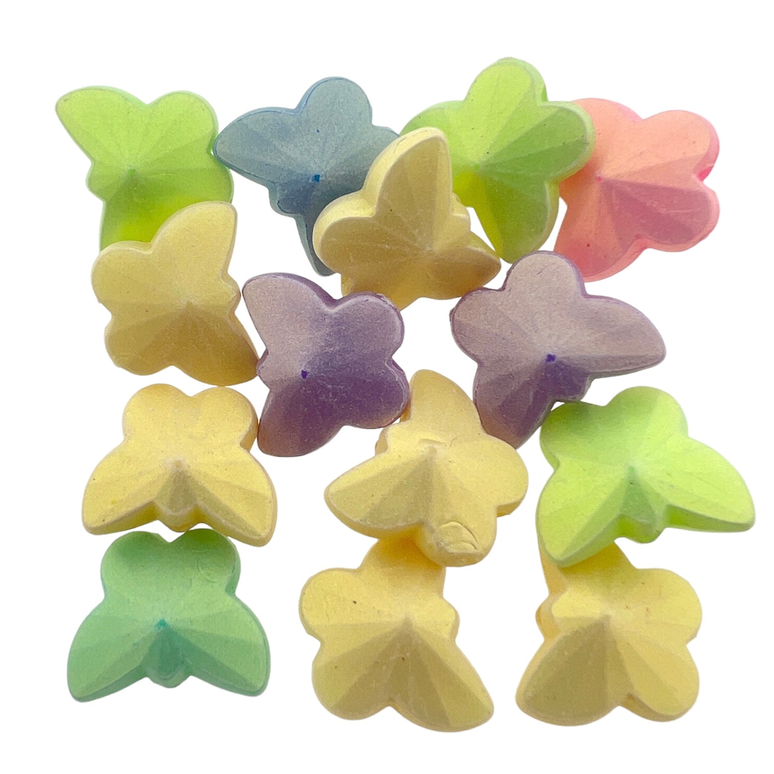 Acryl vlinders ab glans 12x14x7mm- 14 stuks-Kralen-Kraaltjes van Renate