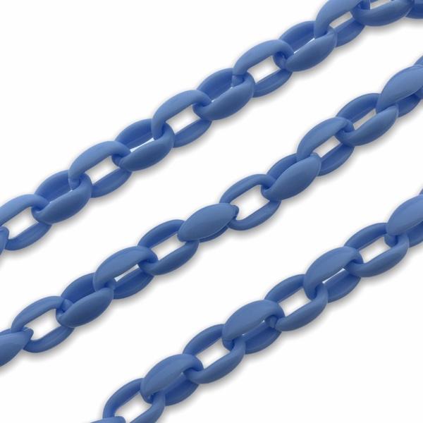 Acrylic chain light blue 16x11mm - prijs per ±50cm-Kraaltjes van Renate