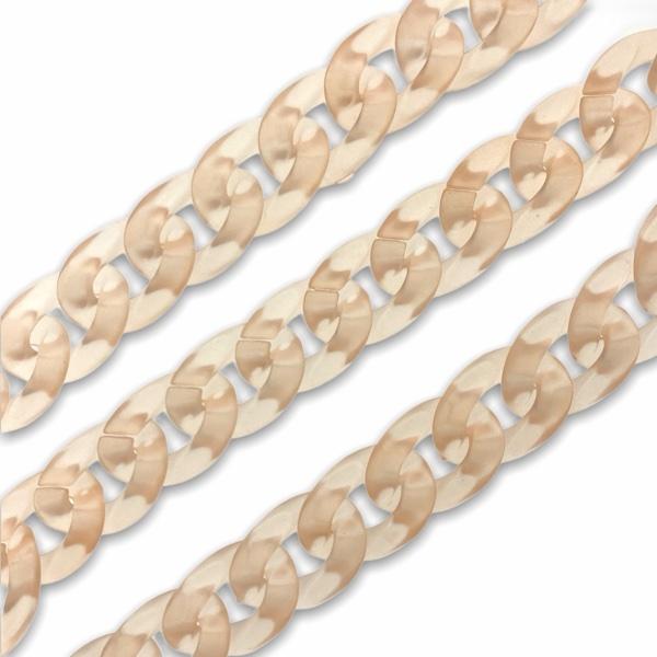 Acrylic chain oranje 30x21mm - prijs per ±20cm-Kraaltjes van Renate