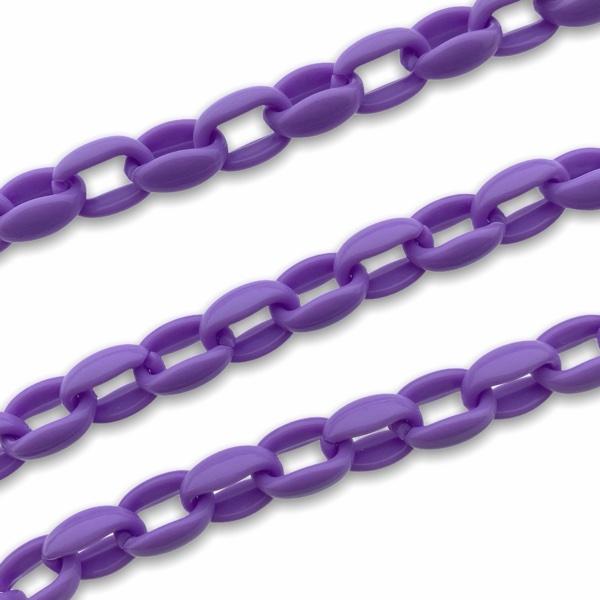 Acrylic chain purple 16x11mm - prijs per ±50cm-Kraaltjes van Renate