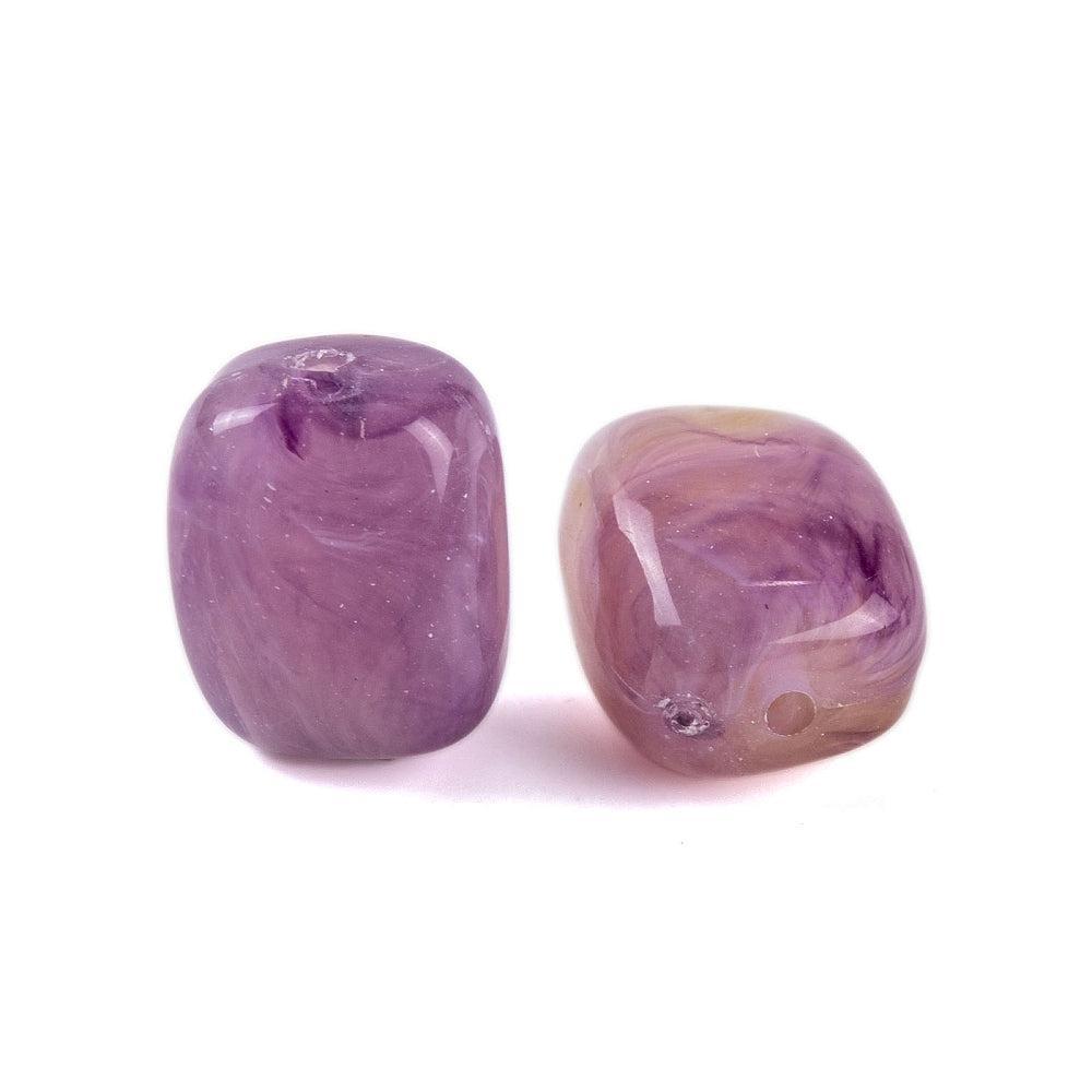 Acrylkralen Jade Look Rechthoek Donker Orchidee Paars 13mm - per 8 stuks kopie-Kralen-Kraaltjes van Renate