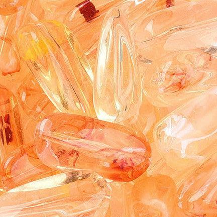 Acrylkralen Tweekleur Rechthoek Honey Gold 23mm - per stuk-Kralen-Kraaltjes van Renate