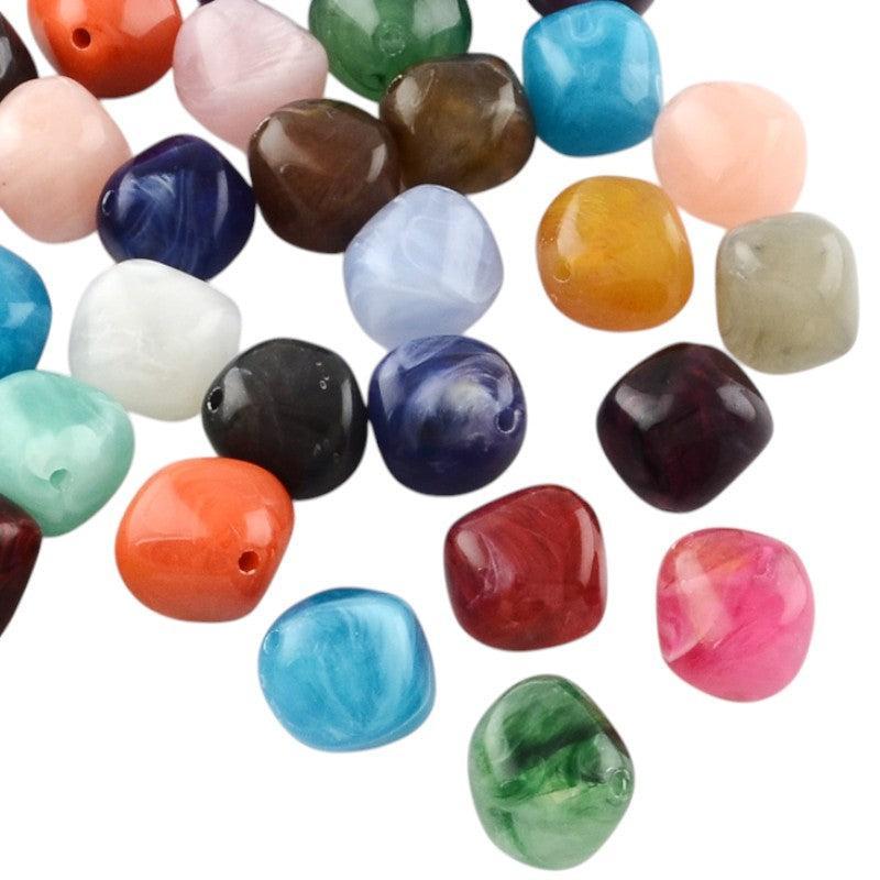 Acrylkralen imitatie edelstenen gekleurd 18mm - per 5 stuks-Kralen-Kraaltjes van Renate