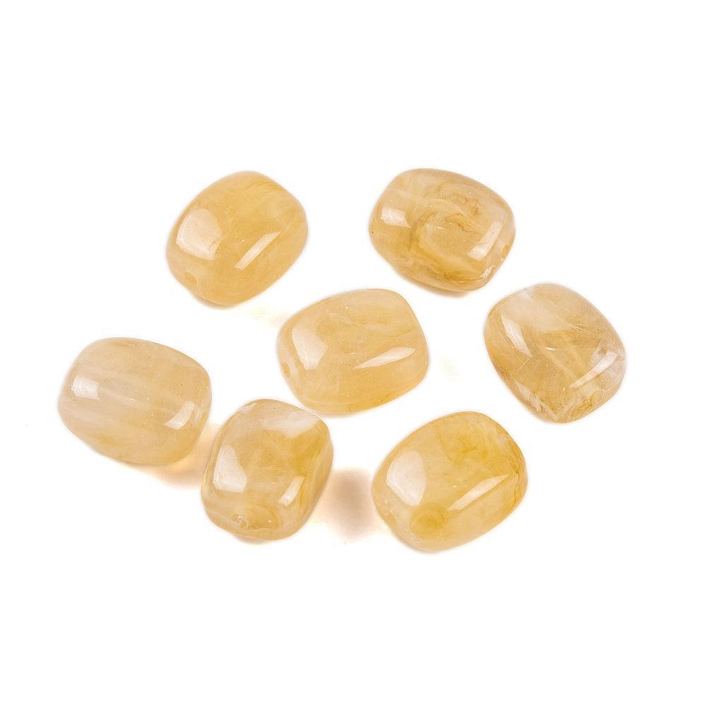 Acrylkralen marmer Rechthoek Beige 13mm - per 8 stuks kopie-Kralen-Kraaltjes van Renate