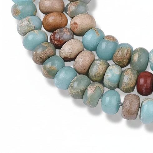 Aqua Terra Jaspis Kralen Rondel Lichtblauw 6mm - 15 stuks-Kraaltjes van Renate