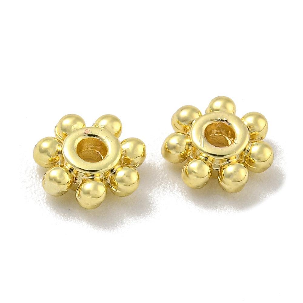 Bali Spacer kraal bloem Goud 5mm - per 5 stuks-bedels-Kraaltjes van Renate