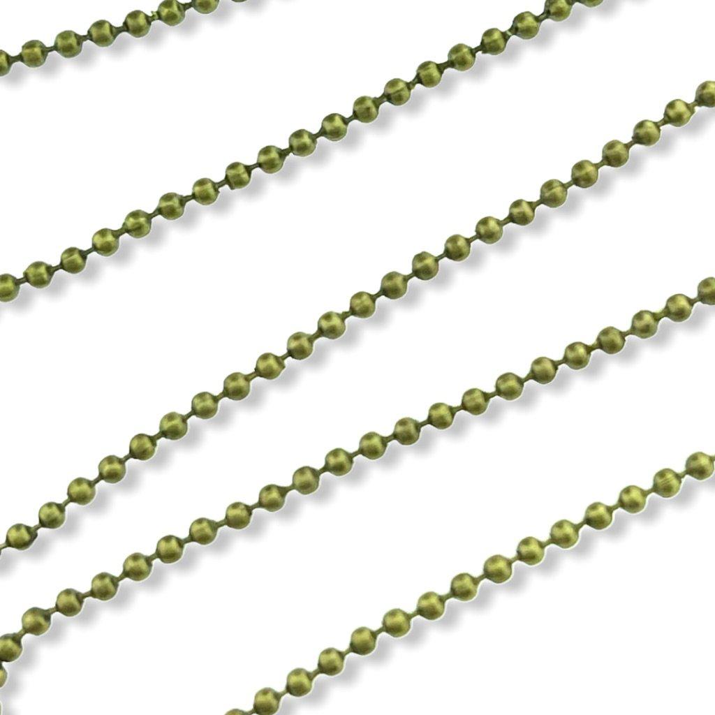 Ballchain brons 1,5mm - prijs per 50cm-Kraaltjes van Renate