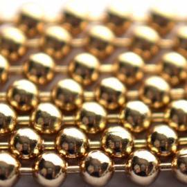 Ballchain goud DQ plating 24kr 2.0mm-Kraaltjes van Renate