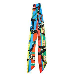 Bandana Sjaal met Levendige print Multicolour-rood-blauw - per stuk-Sjaals-Kraaltjes van Renate