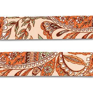 Bandana bloem beige 4cm - per 1,5 meter-bedels-Kraaltjes van Renate