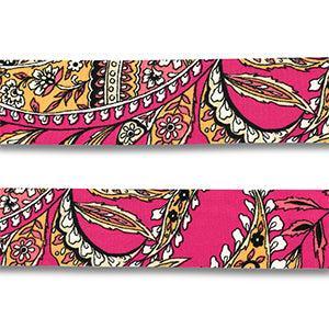 Bandana bloem magenta 4cm - per 1,5 meter-bedels-Kraaltjes van Renate