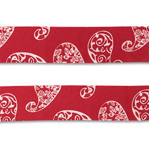 Bandana donker rood 4cm- per 1,5 meter-bedels-Kraaltjes van Renate