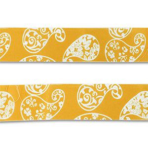 Bandana geel 4cm- per 1,5 meter-bedels-Kraaltjes van Renate