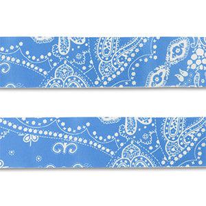 Bandana lichtblauw 4cm- per 1,5 meter-bedels-Kraaltjes van Renate