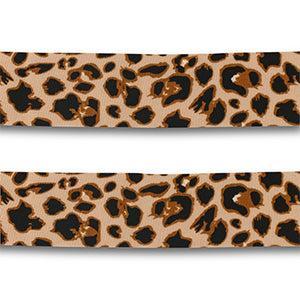 Bandana panter licht bruin 4cm - per 1,5 meter-bedels-Kraaltjes van Renate