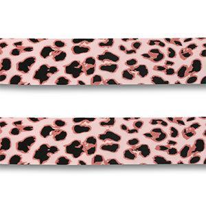 Bandana panter roze 4cm - per 1,5 meter-bedels-Kraaltjes van Renate