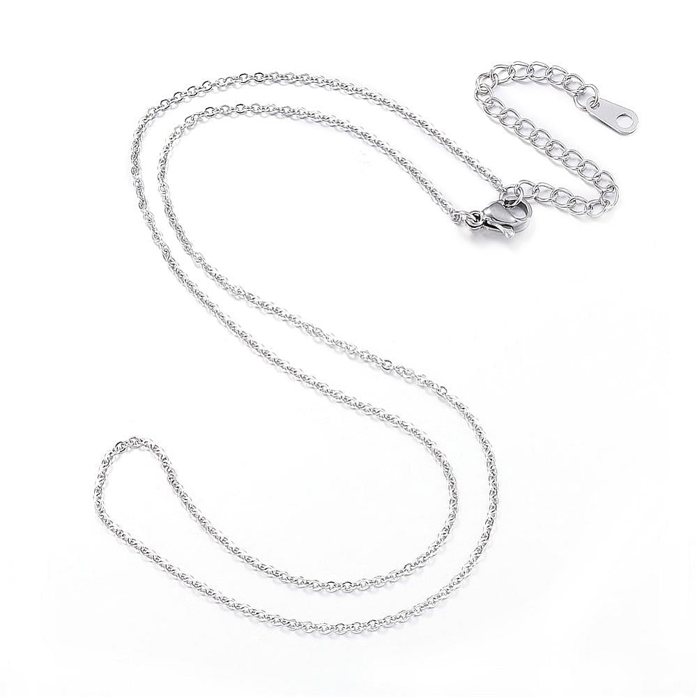Basic ketting Stainless steel 1,5mm Zilver 44cm - per stuk-Sieraden-Kraaltjes van Renate