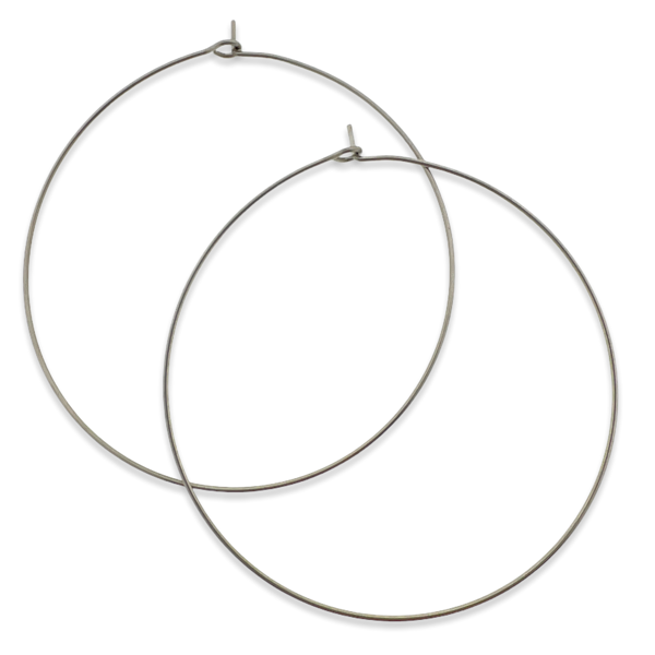 Basis oorring Ø40mm Zilver - 1 paar-onderdelen-Kraaltjes van Renate