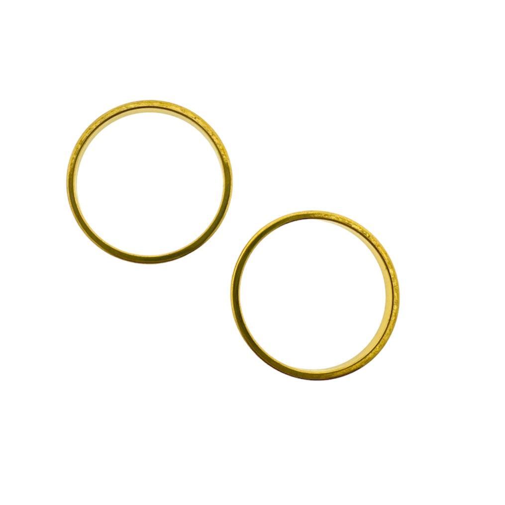 Basis ring goud 18mm-leerschuivers-Kraaltjes van Renate