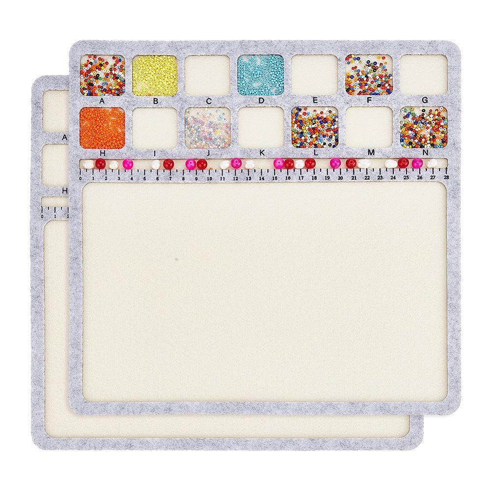 Bead mat vilt rijgmat kralen met 12 vakjes 30x30cm-gereedschap-Kraaltjes van Renate