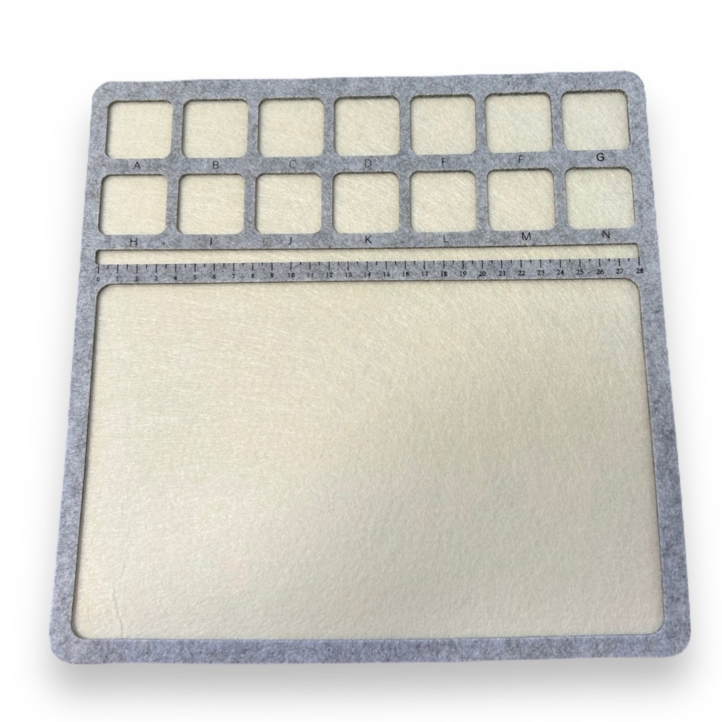 Bead mat vilt rijgmat kralen met 12 vakjes groot 30x30cm-gereedschap-Kraaltjes van Renate