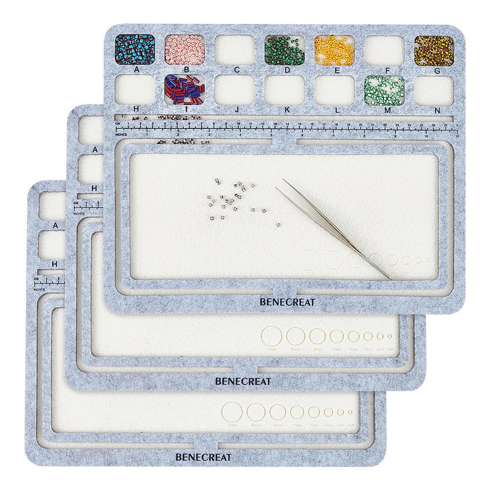 Bead mat vilt rijgmat kralen met 14 vakjes Middel 23x30cm-gereedschap-Kraaltjes van Renate