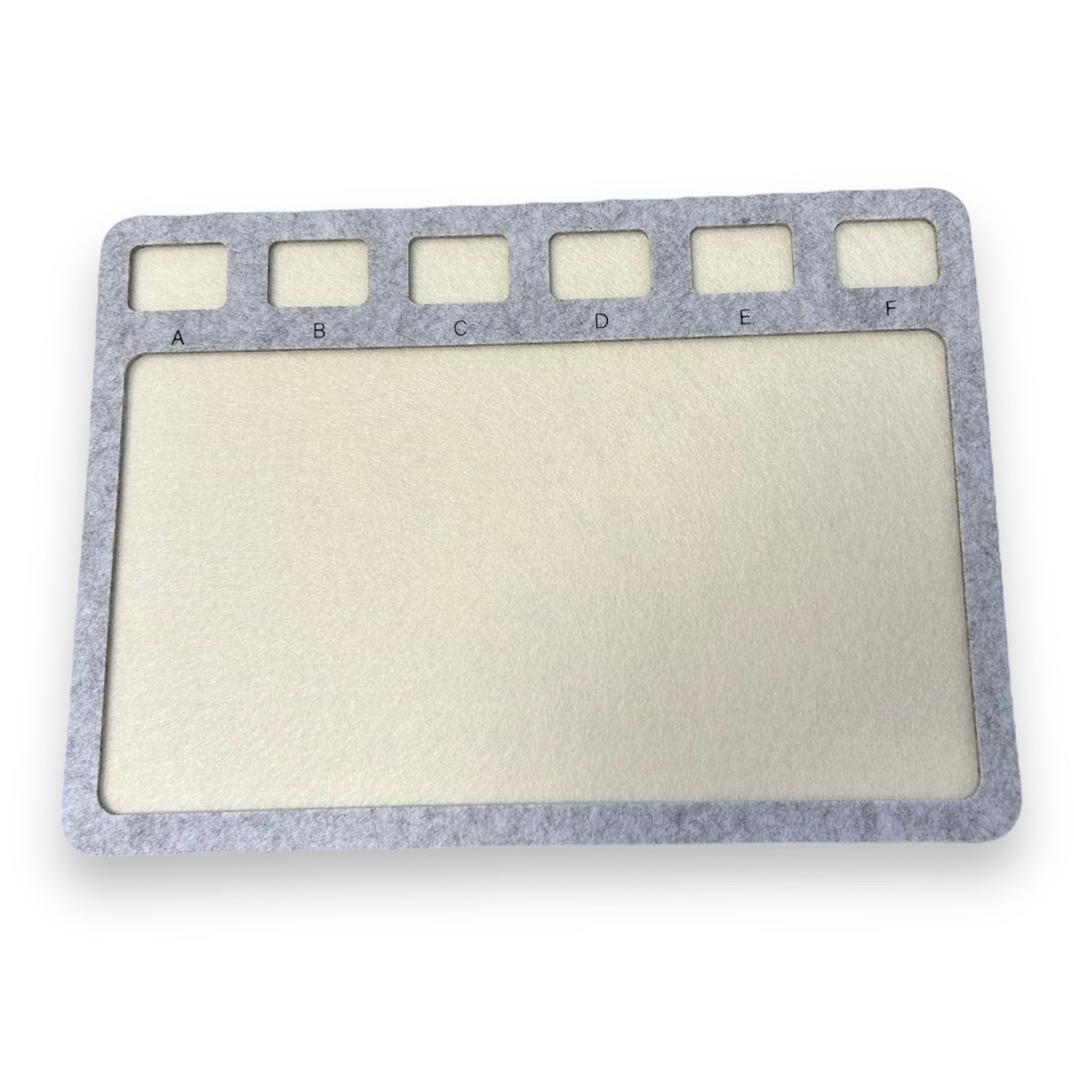 Bead mat vilt rijgmat kralen met 6 vakjes middel 21x30mm-gereedschap-Kraaltjes van Renate