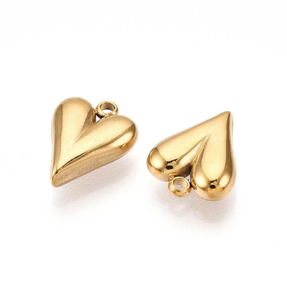 Bedel 18K goud hart 12x10mm-bedels-Kraaltjes van Renate