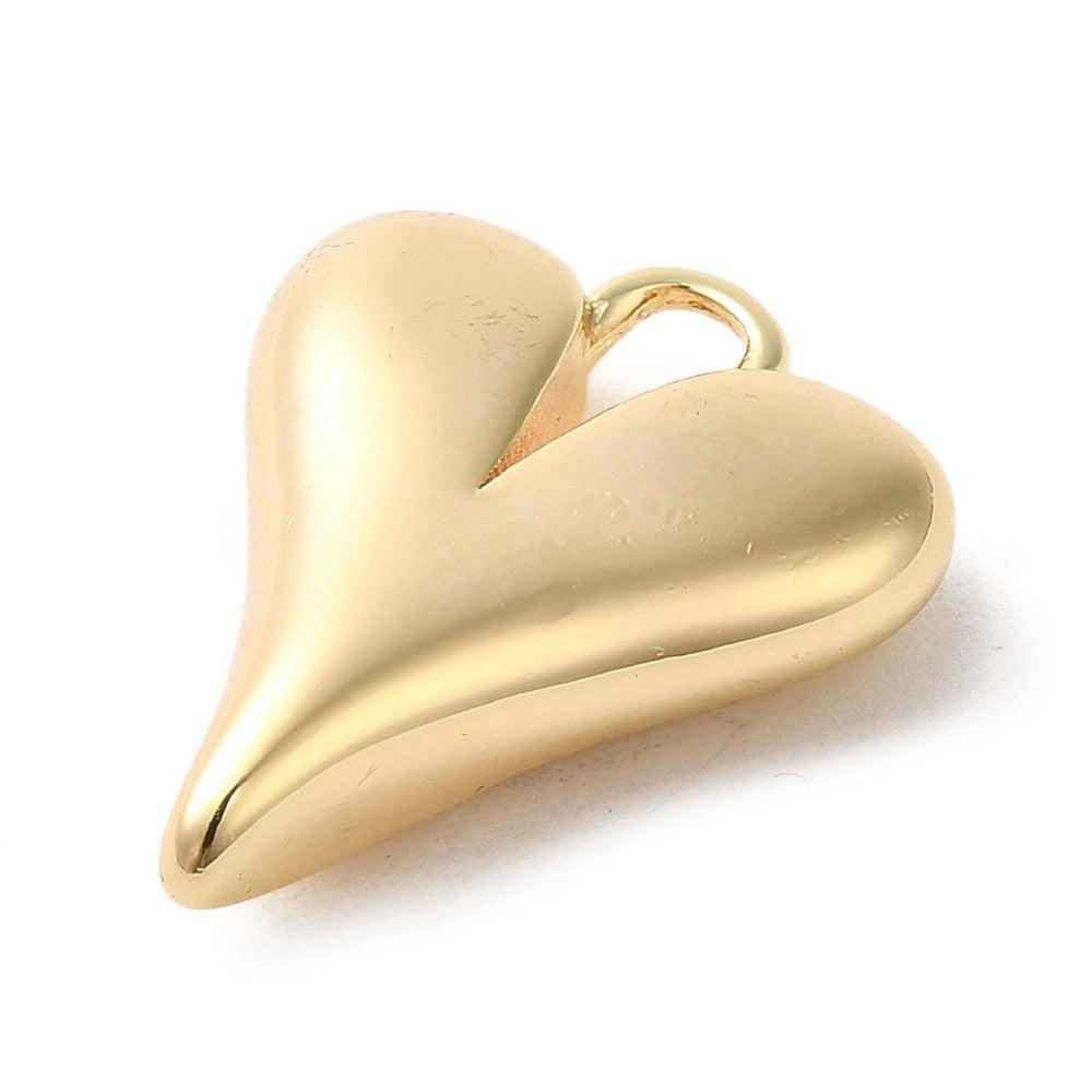 Bedel 18K goud hart 20mm- per stuk-bedels-Kraaltjes van Renate