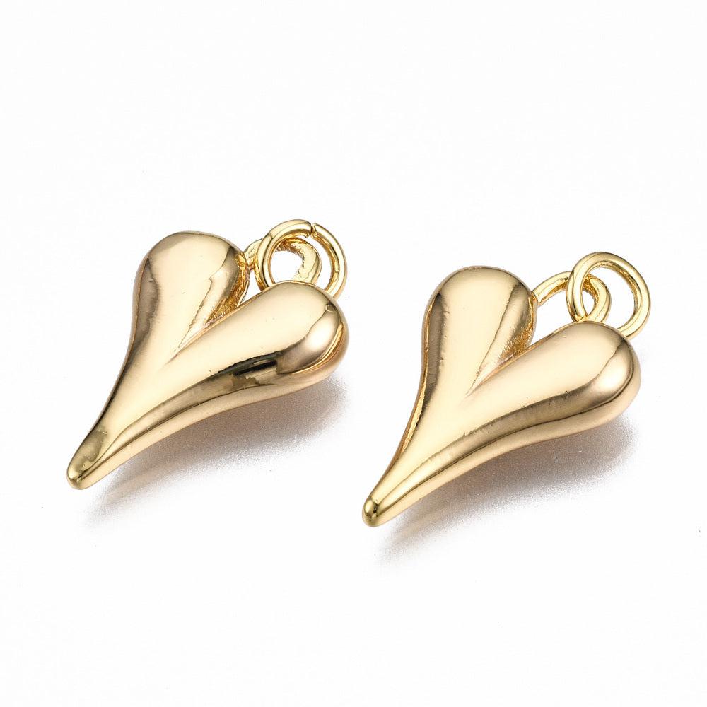 Bedel 18K goud hart 20x13mm-bedels-Kraaltjes van Renate