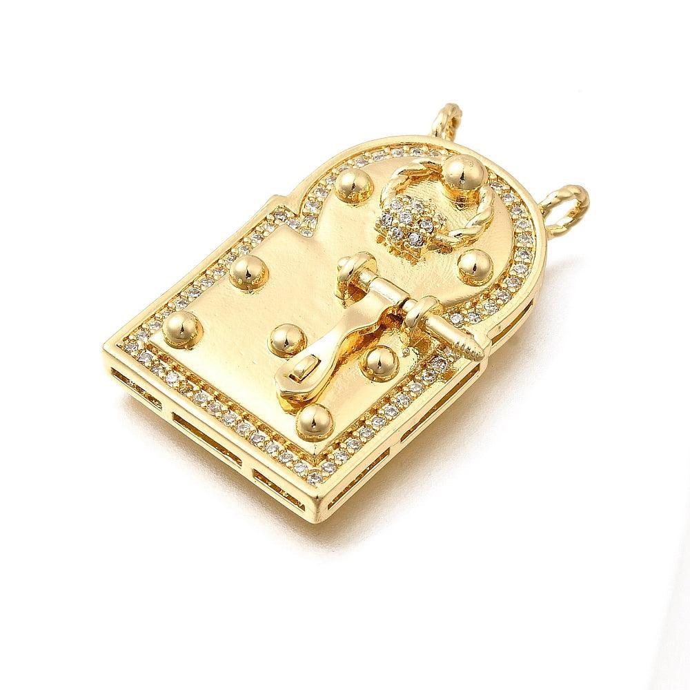 Bedel zirkonia 18k plated Goud 33,5mm-bedels-Kraaltjes van Renate