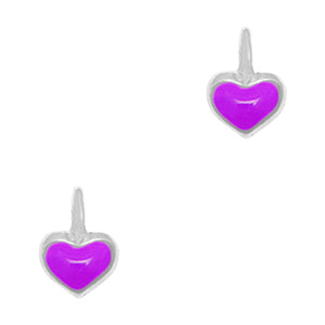 Bedel DQ metaal hart Antiek zilver-purple 7x5mm-bedels-Kraaltjes van Renate