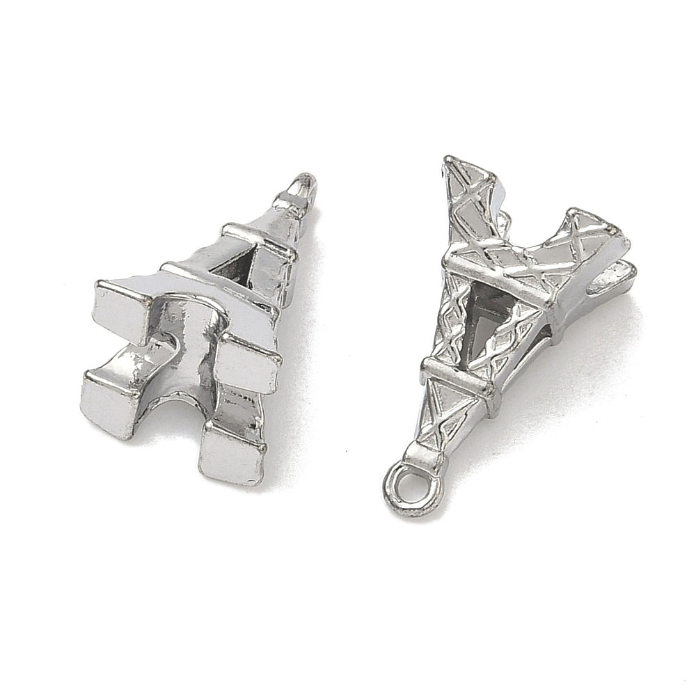 Bedel Eiffeltoren RVS zilver 16mm - per stuk-bedels-Kraaltjes van Renate