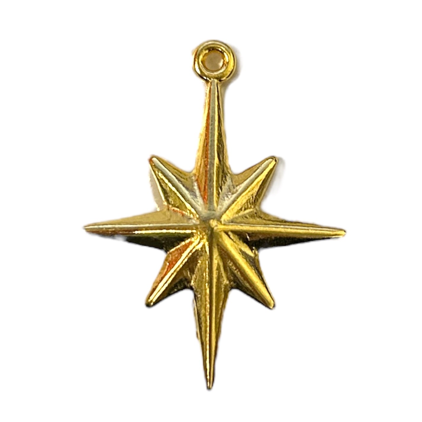 Bedel Galaxy ster XL Goud 24kr DQ 23x27mm-bedels-Kraaltjes van Renate