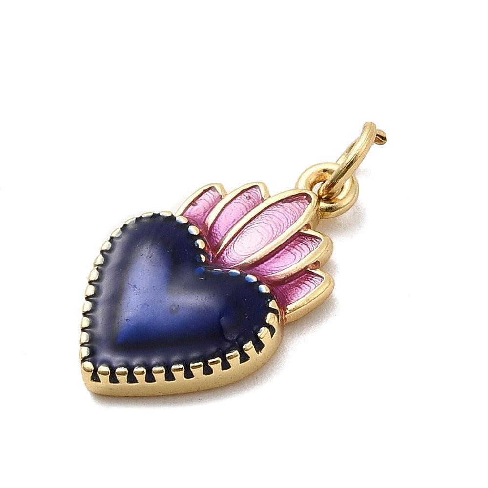 Bedel Hart RVS Goud / Blauw / Roze 19mm - per stuk-bedels-Kraaltjes van Renate