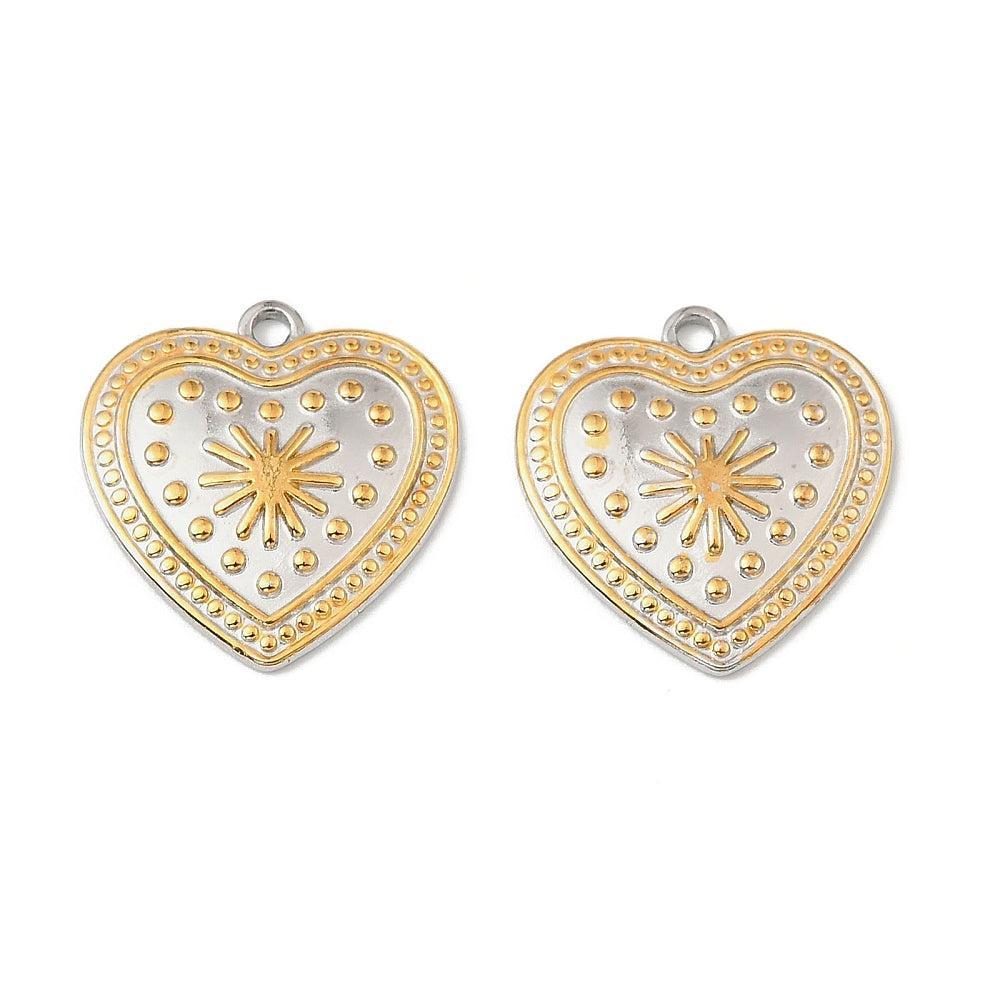 Bedel Hart RVS Goud & Zilverkleur 19mm – per stuk-bedels-Kraaltjes van Renate