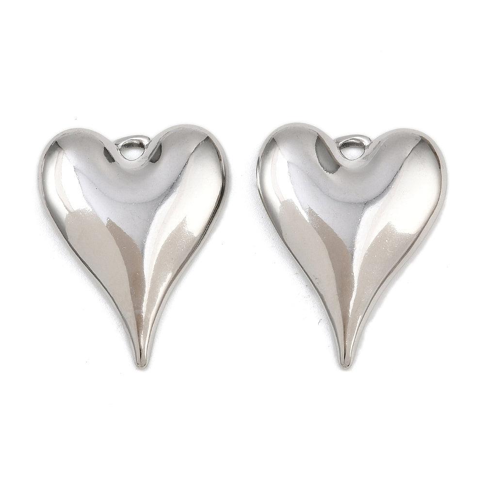 Bedel Hart RVS Zilverkleur 28,5mm – per stuk-bedels-Kraaltjes van Renate