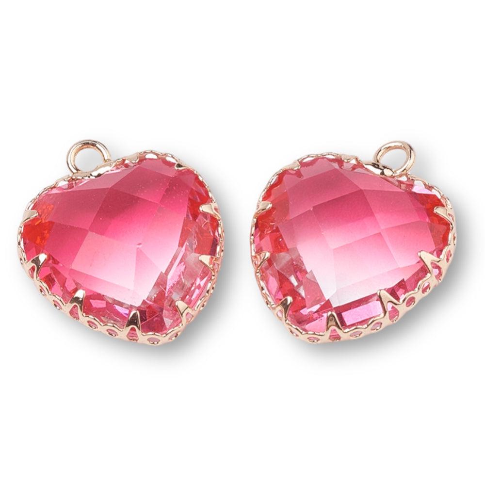 Bedel Hart glas goud 20mm- per stuk-bedels-Kraaltjes van Renate