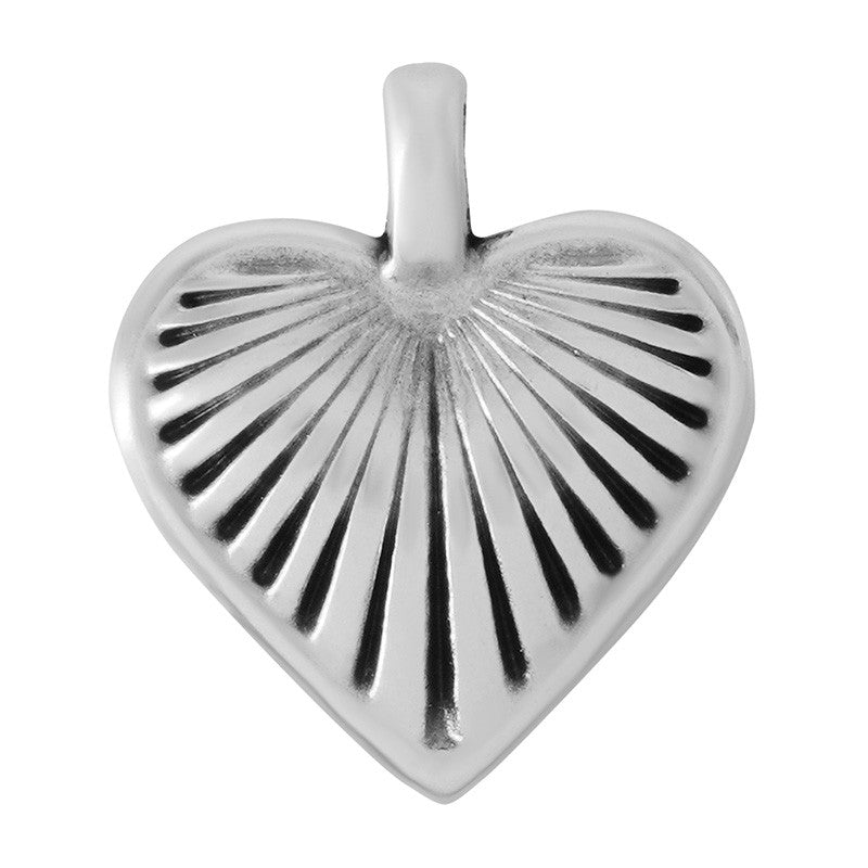 Bedel Hart met stralen gedraaid oog Zilver DQ 19x18mm-bedels-Kraaltjes van Renate