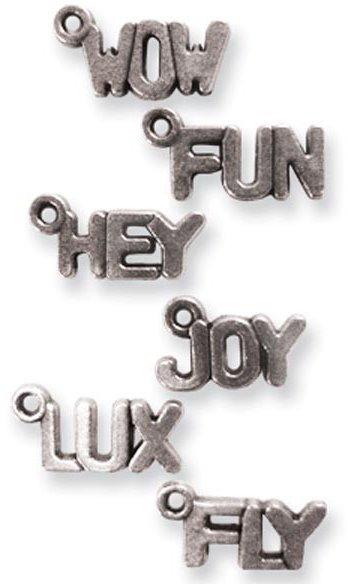 Bedel Hey/Joy/Lux/Fly 12x6mm Zilver DQ-Kraaltjes van Renate