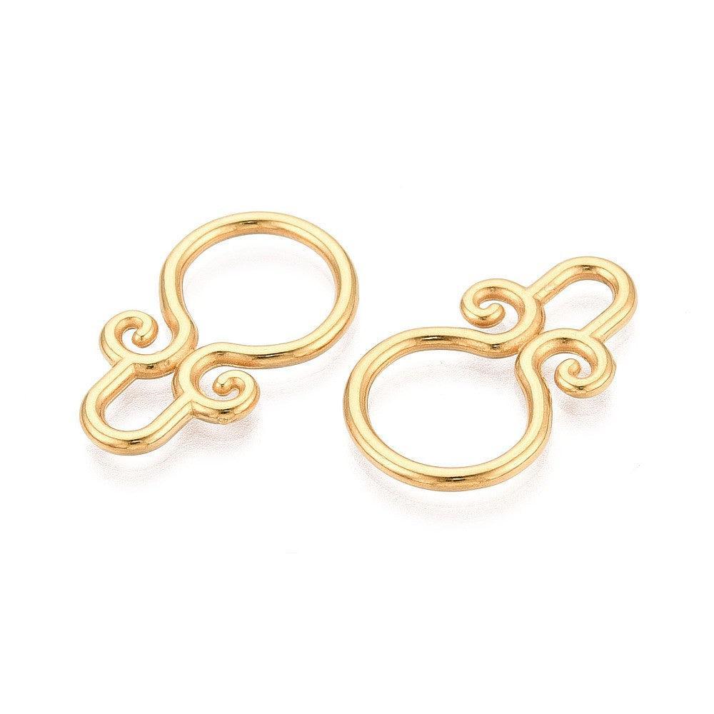Bedel Hoepel Ring Premium RVS Goud 28mm - per stuk-Bedels-Kraaltjes van Renate