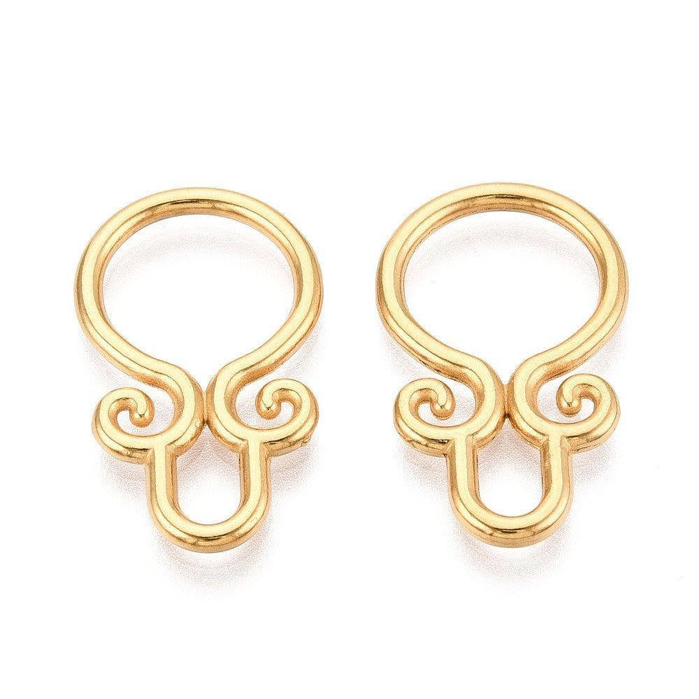 Bedel Hoepel Ring Premium RVS Goud 28mm - per stuk-Bedels-Kraaltjes van Renate